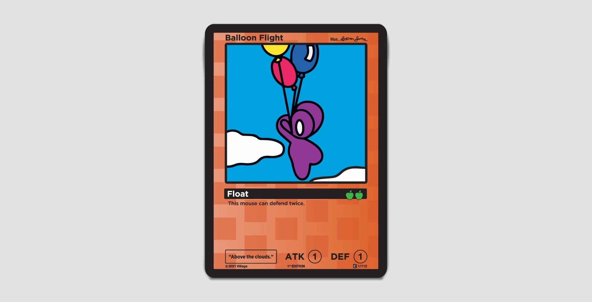 Village Mice trading card design featuring a mouse character